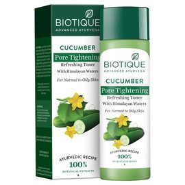 Biotique Cucumber Pore Tightening Freshener with Himalayan Waters for Normal To Oily Skin
