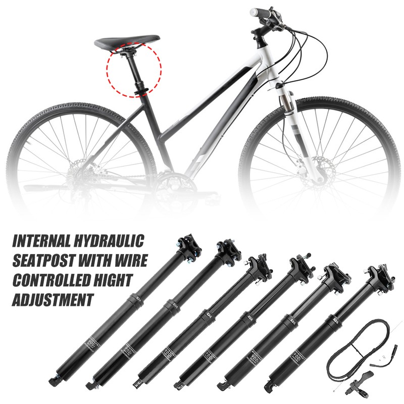 30.9mm Mountain Cycling Seatpost with Adjustable Height Cable Controlled Hydraulic