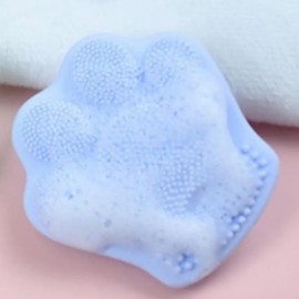 Dog Brush Daily Item Cleaning Paw Type Flexible Purple / 강아지 브러쉬 데일리 아이템 세정 발바닥형 유연한 퍼플