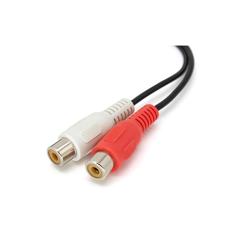 3.5mm stereo jack to 2 RCA Phono Sockets length 20cm