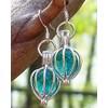 Recycled Vintage Mason Jar Drop Earrings