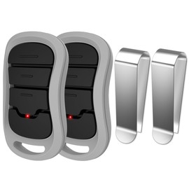 Garage Door Opener Remote for Genie Openers, Replaces G3T-BX G3T-R, for All Genie Intellicode and Overhead Door CodeDodger Garage Door Openers, 3-Button, Keychain/Visor, Learn Button, 2 Pack