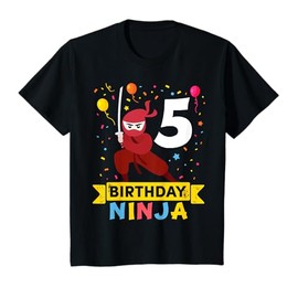 5 Year Old Ninja Birthday T-Shirt