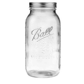 Ball 1/2 Gallon Mason Jar 64 Oz Ball Half gal Wide Mouth Canning or Moonshine Thumper
