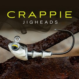 6th Sense Crappie Jig Heads - Crappie Fishing Lures (Chartreuse Minnow, 1/16oz. #4 (5pk))