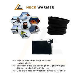 LE11 Winter Warm Outdoor Thermal Warmth Snood Neck Warmer Multi Use Outdoor Ski Beanie Hat
