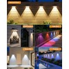 20 Pack Solar Fence Lights Outdoor ,Warm White + RGB