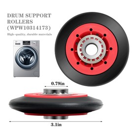 4392067 Dryer Repair Kit for Whirlpool, Maytag, Kenmore and More - Includes WPW10314173 Drum Roller, 661570V Dryer Belt and 279640 Idler Pulley - Baridwon Dryer Replacement Parts