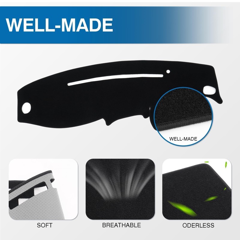 KUST Black Dash Cover for Ford Ranger 1995-2011/Ford Explorer 1995-2001/Mazda