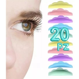20 Almohadillas Silicona Enchinar Pestañas Lifting Makeup Color Multicolor