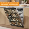 Black Cat Bookshelf Dishwasher Cover Magnet, 23 x 26 Inch
