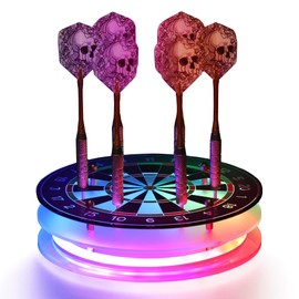 OkiyiD Light Up Dart Holder, RGB LED Acrylic Dart Stand Desktop with Multiple Color, Board Accessories for Men Gamer Room Decor Gifts