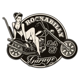 Finest-Folia Retro Vintage Sticker, Old School, Ace, Cult, Rockabilly (R149-4 Rockabilly 2)