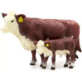 Little Buster Hereford Cow and Calf Pair 1/16th Scale