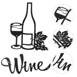 GRIRIW Iron Goblet Shaped Pendant Modern Abstract Wall Decor Premium Iron Unique Home Kitchen Decoration for Living Room Dining Room Bedroom Hallway