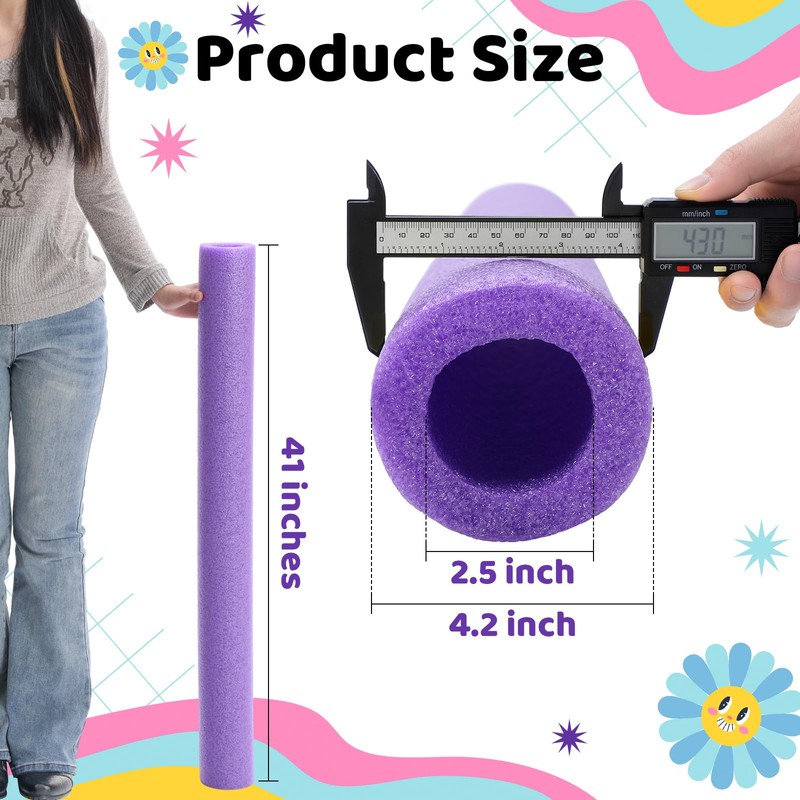 Hanaive 2 Pack Jumbo Pool Noodles 41 Inch x 4.1