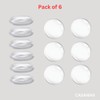 Silicone Wall Protectors & Door Stoppers: 6-Pack Clear, Self-Adhesive Bumpers