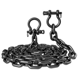 Deck Man Boat Anchor Chain 316 Stainless Steel Marine Grade 5/16" Anchor Chain with 2 Pcs 3/8" Anti-Off Shackles, Black (6FT)