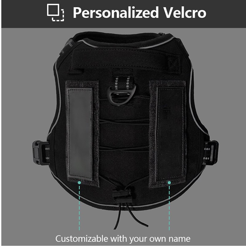 Tactical Dog Harness, for Hiking Training Military Service Dog Harness