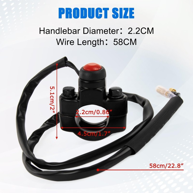 Universal Motorcycle Engine Kill Switch Handlebar Start On Off Switch