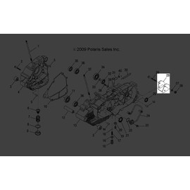 Polaris ATV Motor Mount Bracket, Genuine OEM Part 0452323, Qty 1