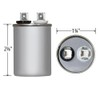 AMRAD ENGINEERING USA2209 Round Motor Run Capacitor, 15 MFD, 370/440