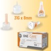 ONE-CARE Agujas Para Bolígrafos, 31 G X 8 Mm, Caja