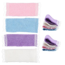 Vaguelly Pack of 4 Dolls House Towel, Dollhouse Towel, Dollhouse Bathroom Accessories, Dollhouse Bath Scene, Dollhouse Bath Towel, Dollhouse Mini Bathroom, Dollhouse Miniature Lace