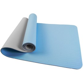 Newgen Medicals Fitness Floor Protection Mat, Double-Sided TPE Yoga & Gymnastics Mat with Carry Strap, 183 x 61 cm (Fitness Sports Gym Mat, Fitness Mat Double-Sided)