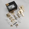 NCSEN Satin Brass Exterior Door Lock Set, Front Door Handle