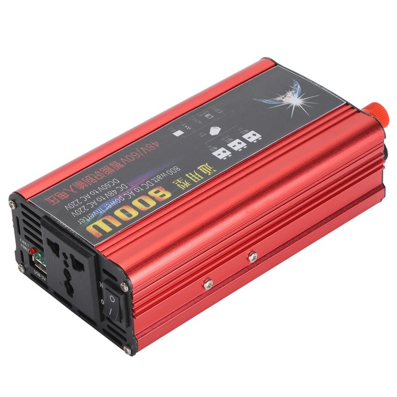 800W Solar Car Power Inverter DC48V 60V To AC220V Power
