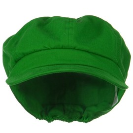 e4Hats.com Cotton Elastic Newsboy Cap-Lime M-L