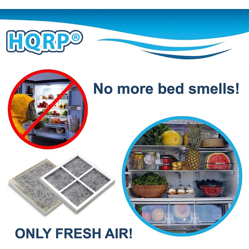 HQRP 2-pack Fresh Air Filters for LG Refrigerators LT120F /