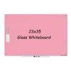 Magnetic Whiteboard, Pink Dry Erase Board 3' x 2', Tempered