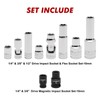 CASOMAN 10-Piece Impact Socket & Flex Socket Set - 10mm,