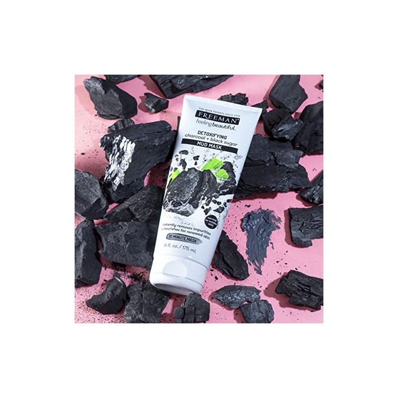 Freeman Charcoal & Black Sugar Mud Mask,6 ounce