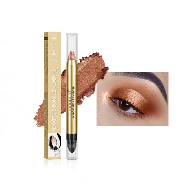 Aeykoasi Glitter Eyeshadow Stick with Blending Brush, Cream Eye Shadow