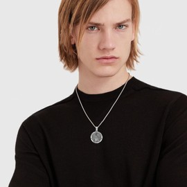 URONE St Christopher Necklace Sterling Silver Patron Amulet Medal Protection Pendant Religious Jewellery Gifts for Men Women