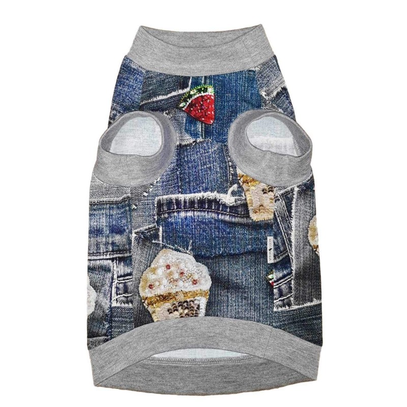 Kotomoda Cat Clothing Cotton T-Shirt Ice for Sphynx Cats (XS)