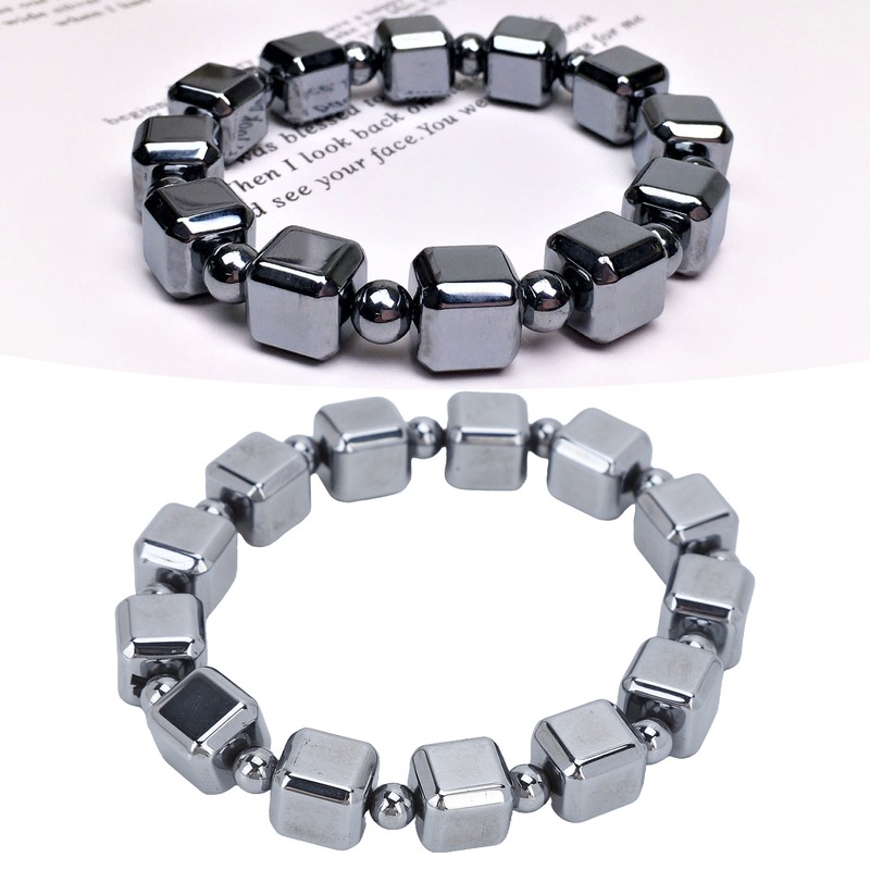 0.4in Terahertz Bracelet Rectangle Beads Good Thermal Conductivity Natural Terahertz