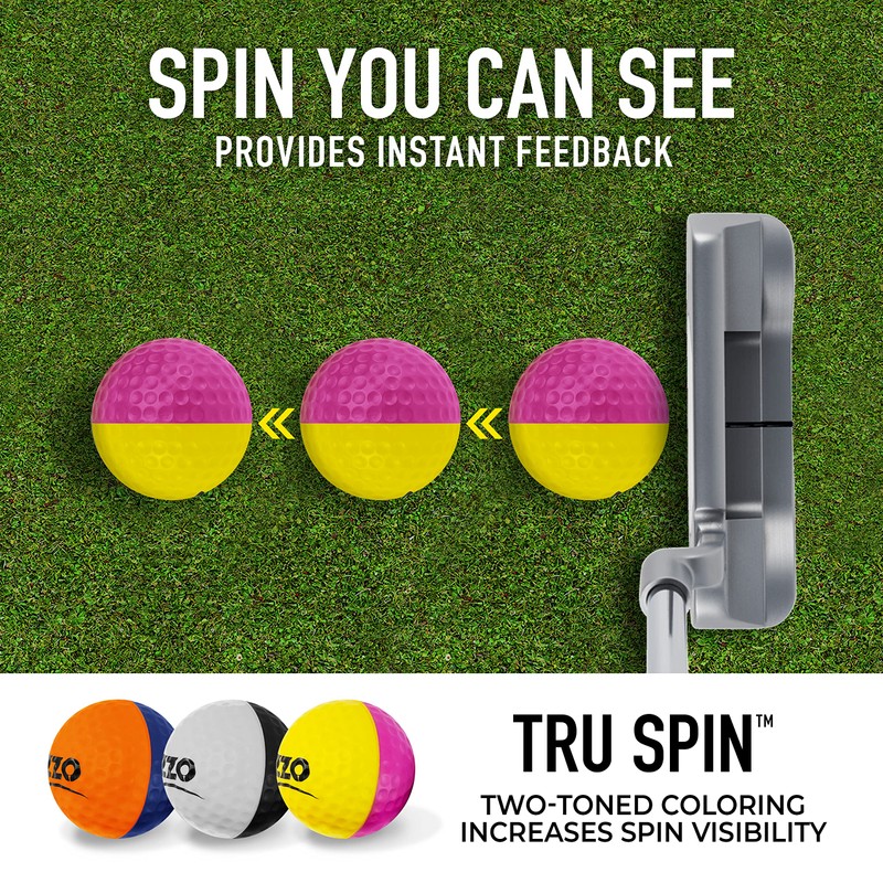Izzo Tru-Spin Soft Flight Practice Golf Balls 12 Count, Two-Toned