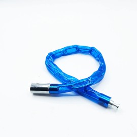 EUROXANTY Bicycle Lock | Plastic Coated Chain Lock | Link Lock for Bikes and Motorcycles | Chain Lock with 2 Keys | Lightweight 60cm Padlock | Blue