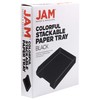 JAM PAPER Stackable Paper Trays - Black - Desktop Document,