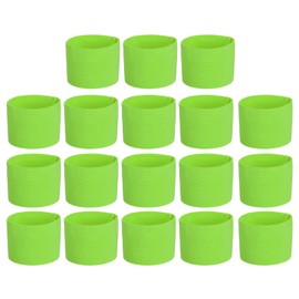 PATIKIL Fußball Kapitänsbinde, 18 Stück Kapitänsarmbänder für Fußball Elastische Kapitänsbinde Sport Kapitänsarmbänder für Jugendliche Erwachsene Fußballteamtraining Fluoreszierendes Grün