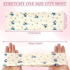 QIUTIMIY Headbands for Women Non Slip - 6 Pack Soft Stretchy Cotton Hair Bands for Women’s Hair – Fashion Sports Headbands for Yoga, Workout, Running, Gym, Daily Wear（Style 2）