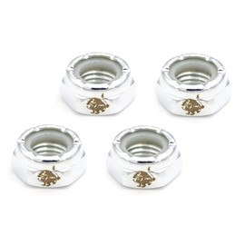 Axle Nut Set for Skateboard & Longboard Trucks Hardware Self-Locking Nylon Insert Hex Nuts Repair Kit (Silver)