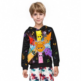 Zamzirrow Boys Sprunki Hoodies Music Game Jacket Kids Thin Casual Sweatshirts for 5-12 Years Child Hoodie Clothes