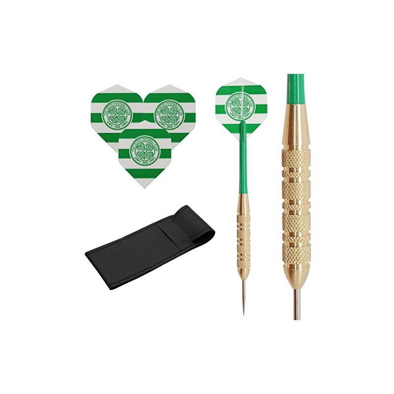 23g Celtic Brass Darts Set, Standard Shape Flights, Stems &