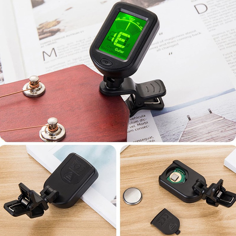 1 Piece Guitar Tuner, Guitar Capo, Electronic Tuner, Musical Instrument