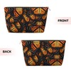DITXIT Orange Monarch Butterflies Cosmetic Bag Travel Makeup Bag Organizer